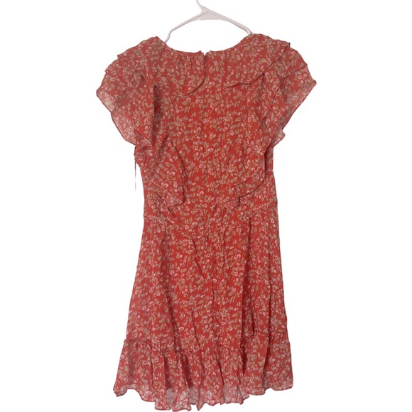 DEVINE HERITAGE NWT Short Sleeve Ruffle Dress in Strawberry Ditzy Floral - Picture 5 of 8